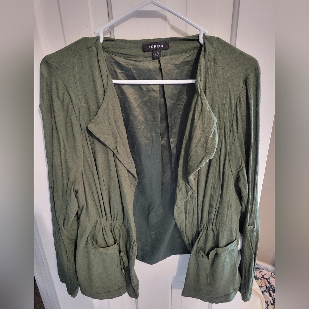 Torrid Size 1 Green Jacket